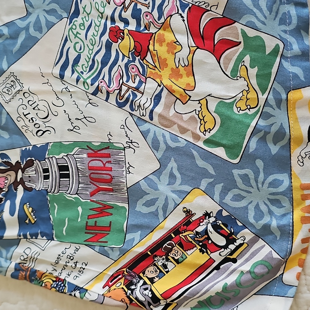 🌈HP🌈Reyn Spooner Hawaian Warner Bros. Vintage Shirt Large - Picture 8 of 16